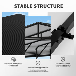 20x30 FT Heavy Duty Metal Carport with Galvanized Steel Roof – Carport Shelter for RV, Boat, Truck & Pickup