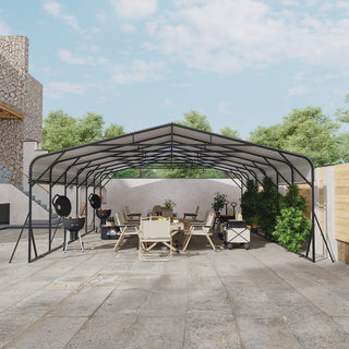 20x30 FT Heavy Duty Metal Carport with Galvanized Steel Roof – Carport Shelter for RV, Boat, Truck & Pickup