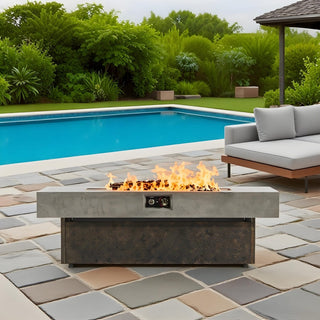 Tabletop Propane Fire Pits, 55 x 23 in, 50,000 BTU outdoor firepit table, Suitable for Outdoor, Patio, Balcony, three height options