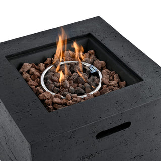 41.9" Outdoor Rectangular Propane Fire Pit – 40,000 BTU MGO Patio Heater with Stainless Burner, Lava Rocks & Waterproof Cover