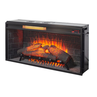 42-Inch Infrared Electric Fireplace with Removable Mantel & Insert – Touch Panel Electric Fireplace Heater for Home Decor