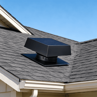 12-Inch Flush-Mount Solar Attic Exhaust Fan, 35W Dual-Power Ventilator with 1200 CFM, 3-Speed Remote & 25°C Auto Start