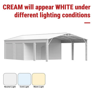 23ft x 46ft Heavy Duty Steel Garage Shed with Double Doors – Reinforced Metal Storage Building