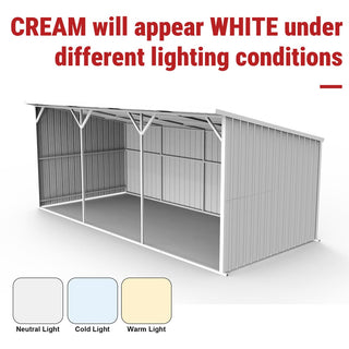 25ft x 12ft Heavy Duty Metal Farm Shed – Steel Driveway & Equipment Storage Shelter