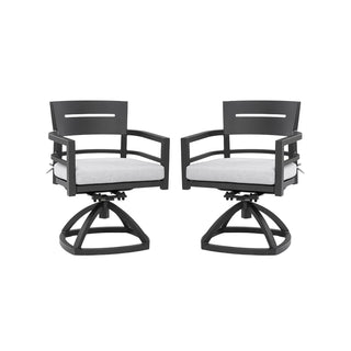 Outdoor Patio Aluminum Swivel Rocker 2PCS with Outdoor-grade Sunbrella Fabric Cushions