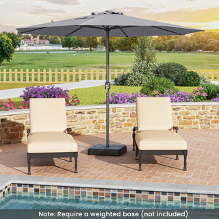 12 FT Patio Umbrella with Crank Handle & 8 Sturdy Ribs – Durable Outdoor Market Umbrella for Patio, Garden & Backyard