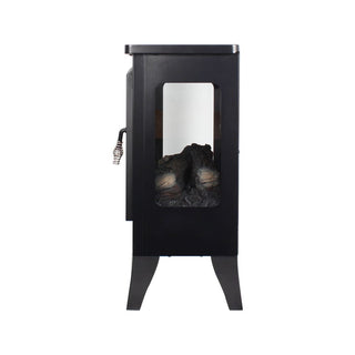 21-Inch Freestanding 3-Sided Electric Fireplace Stove Heater with 3D Flame Effect & Remote Control