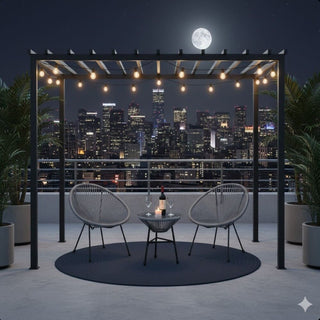 3-Piece Acapulco Wicker Patio Bistro Set with 2 Black/Gray Chairs & Glass Table