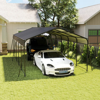13 x 26.5 ft carport, 0.25mm thick, with protective film to prevent scratching, 2 pairs of adhesive gloves, 3 hooks, 12 expansion screws, 6 fixed iron pieces,versatile space