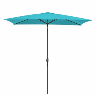 6.5X10 FT Rectangular Patio Umbrella with Crank, Tilt, Polyester UV-Resistant Without base