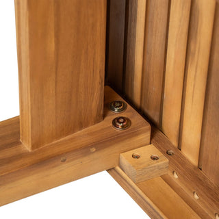 69" Acacia Wood Outdoor Dining Table with Slatted Top, 300 lbs Weight Capacity