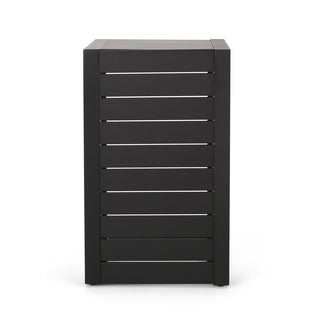 Modern Outdoor C-Shaped Side Table For Patio And Poolside
