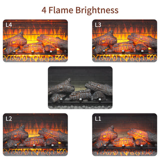 42-Inch Infrared Electric Fireplace with Removable Mantel & Insert – Touch Panel Electric Fireplace Heater for Home Decor