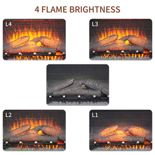 42-Inch Infrared Electric Fireplace with Removable Mantel & Insert – Touch Panel Electric Fireplace Heater for Home Decor