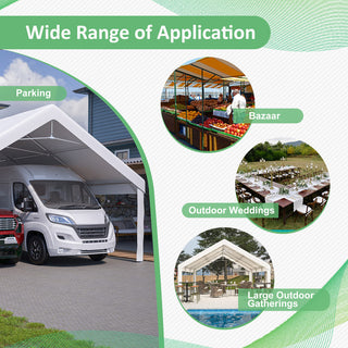 20x20 Ft Heavy-Duty Event Shelter with Removable Sidewalls, Multi-Purpose Outdoor Canopy Tent & Carport for Parties, Weddings