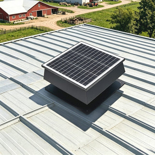 12-Inch Adjustable Solar Attic Fan, 40W Dual-Power Ventilator with 1200 CFM, 3-Speed Remote & 25°C Auto Start