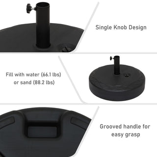 Round Patio Umbrella Base, Heavy-Duty Outdoor Umbrella Stand, Weather-Resistant