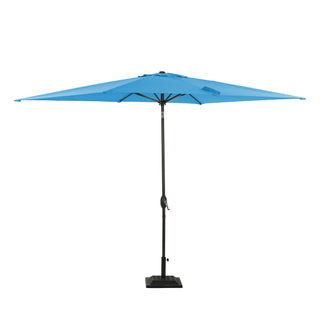 10 ft. Aluminum Rectanglar Market Patio Umbrella in Navy Blue/Red/Tan/Lake Blue/Gray