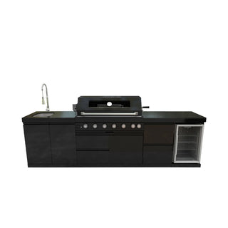 43-Inch 6-Burner 85000 BTU Outdoor Kitchen Island Grill | Stainless Steel BBQ with Sink, Wine Cooler, Rotisserie & Granite Countertop