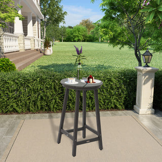 Navy HIPS Bar Height Bistro Table Outdoor Patio Side Table for Backyard Deck Porch