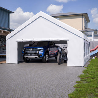 20x20 Ft Heavy-Duty Event Shelter with Removable Sidewalls, Multi-Purpose Outdoor Canopy Tent & Carport for Parties, Weddings