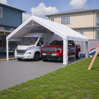20x20 Ft Heavy-Duty Event Shelter with Removable Sidewalls, Multi-Purpose Outdoor Canopy Tent & Carport for Parties, Weddings