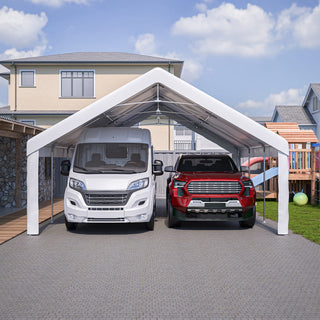 20x20 Ft Heavy-Duty Event Shelter with Removable Sidewalls, Multi-Purpose Outdoor Canopy Tent & Carport for Parties, Weddings