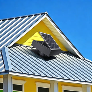 12-Inch Solar Attic Exhaust Fan, 40W Dual-Power Ventilator with 1200 CFM, 3-Speed Remote & 25°C Auto Start
