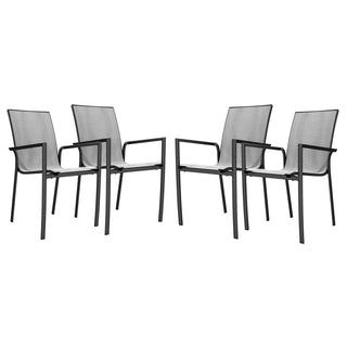 Aluminum Outdoor Dining Chairs Set – Stackable Patio Chairs with Durable Frame for Garden, Deck & Backyard