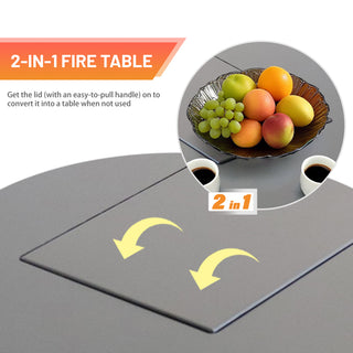 Outdoor Fire Pit for Outdoor Home Garden Backyard Fireplace (30 Inch Steel Black Color)