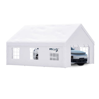 20x20 Ft Heavy-Duty Event Shelter with Removable Sidewalls, Multi-Purpose Outdoor Canopy Tent & Carport for Parties, Weddings