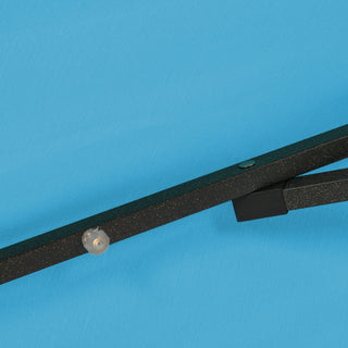 10Ft Outdoor Rectangular Umbrella with 26 Solar-Powered LED Lights, Crank and Tilt