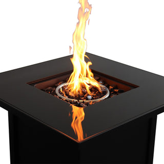 Outdoor Fire Pit for Outdoor Home Garden Backyard Fireplace (30 Inch Steel Black Color)
