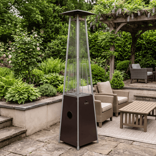 40,000 BTU Propane Quartz Tube Patio Heater with Adjustable Heat & Wheels for Patio, Backyard & Outdoor Gatherings