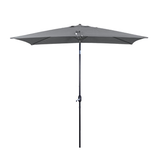 10 ft. Aluminum Rectanglar Market Patio Umbrella in Navy Blue/Red/Tan/Lake Blue/Gray