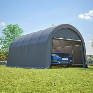 Heavy Duty Anti-Snow 10x20/12x20 FT Carport, Commercial Grade Steel Frame Portable Garage Canopy with Vented Waterproof Roof for Car/Boat/RV Storage