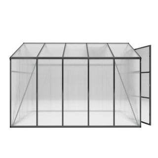 Walk-In Polycarbonate Greenhouse with Raised Base & Anchor Kit – Heavy-Duty Aluminum Greenhouse for Outdoor Backyard, All Seasons