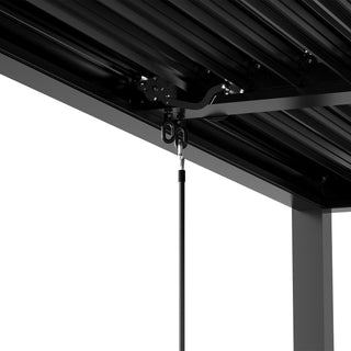 10x13FT / 10x19FT Louvered Pergola with Aluminum Frame and Adjustable Steel or Aluminum Louvers