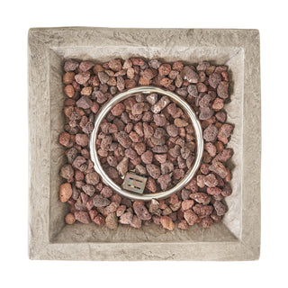 Outdoor 19.50" MGO Fire Column - 40,000 BTU, Natural Stone (Tank Inside)