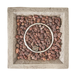 Outdoor 19.50" MGO Fire Column - 40,000 BTU, Natural Stone (Tank Inside)