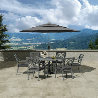 7-Piece Outdoor Dining Set – Patio Table with 6 Chairs for Backyard or Poolside