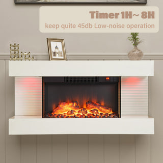 32/50 Inch Wall Mounted Electric Fireplace with Remote