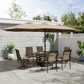 7-Piece Outdoor Patio Oval Dining Table and Chair Set