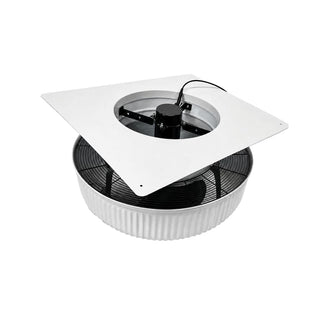 12-Inch Flush-Mount Round Solar Roof Vent Fan, 30W Dual-Power Attic Exhaust Fan with 1200 CFM, 3-Speed Remote & 25°C Auto Start