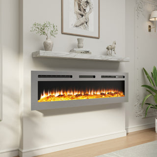 50/60 Inch  Modern LED Heater with 12 Flame Colors & Remote Electric Fireplace