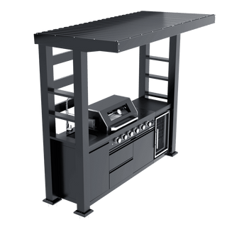 97-Inch 4-Burner 72000 BTU Deluxe Stainless Steel Outdoor Kitchen Island BBQ Grill