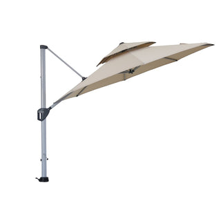 10 Ft Octagon Aluminum 360° Cantilever Patio Umbrella with Cover – Outdoor Yard Shade