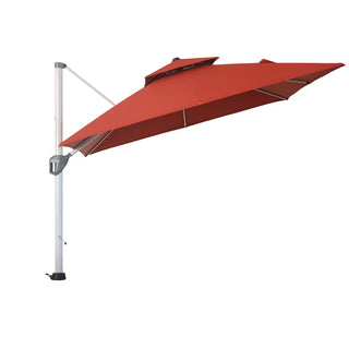 10 Ft Square Aluminum 360° Cantilever Patio Umbrella with Cover – Outdoor Yard Market Shade