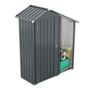 Compact Metal Garden Shed, High-Quality Galvanized Iron, Waterproof Design with Lockable Door, Easy Assembly & Portable Storage Solution