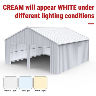 33FT x 25FT Heavy-Duty Metal Garage Barn with Reinforced Steel Frame & Dual Doors – Large Storage Shed for Vehicles, Equipment & Farm Use